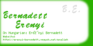 bernadett erenyi business card